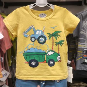 تیشرت شلوارک طرح کامیون خاکبرداری