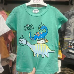 تیشرت شلوارک طرح دایناسور فضایی