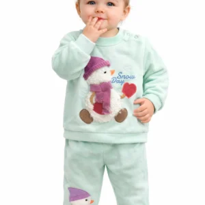 بلوز شلوار پاییزه و زمستانی طرح آدم برفی