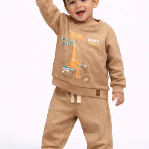 بلوز شلوار پاییزه و زمستانی طرح زرافه موتور سوار