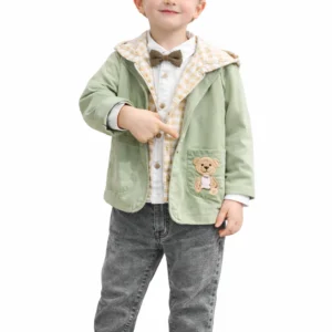 پیراهن شلوار و کاپشن طرح خرسی